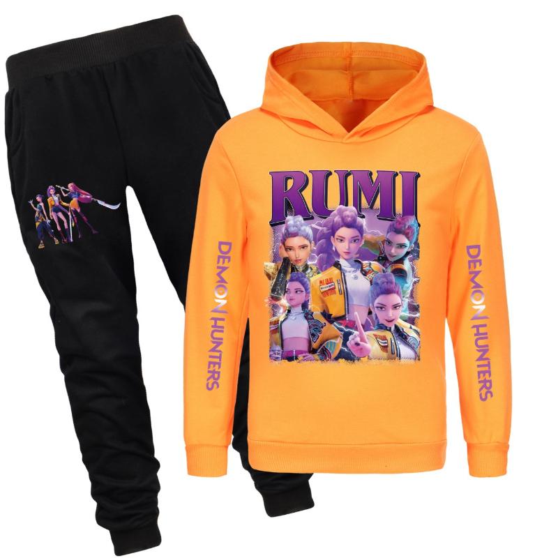 

Children s Cartoon Printed Hoodie Sweatshirt Comfort Versatile Pants Set Clothing Sets Kids Unisex 170cm