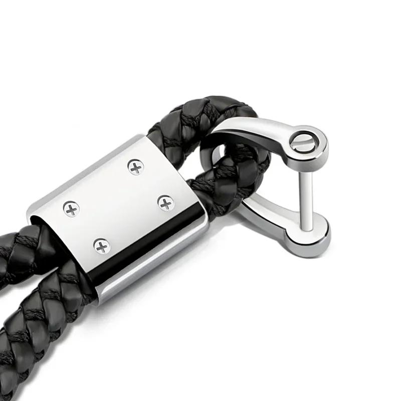 Metal Weave Car Logo Keychain Lanyard Key Ring Buckle For BMW Z3 Z4 G30 X1 X4 X3 X5 X6 E36 E46 E39 E60 E53 E34 F10 Accessories