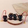 Wooden Key Chain Mobile Phone Strap Mobile Phone Chain Mobile Phone Lanyard Wooden Cat Keychain