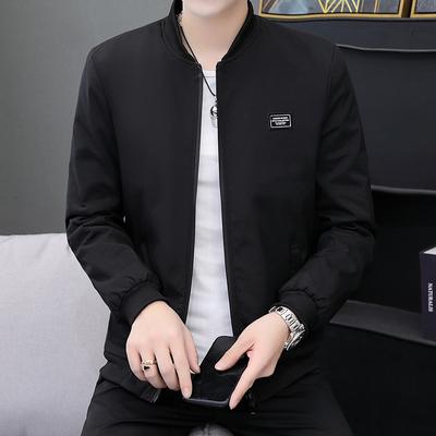 Giacca da uomo con colletto da baseball primaverile Giacca da uomo per pendolari Giacca semplice antivento da uomo alla moda Uniforme da baseball per giovani