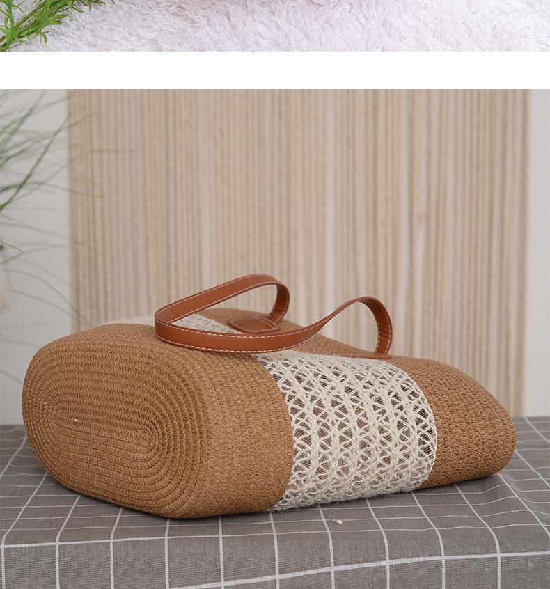 2025 Women's Large Capacity Woven Bucket Bag: Trendy Summer Vacation Beach Accessory