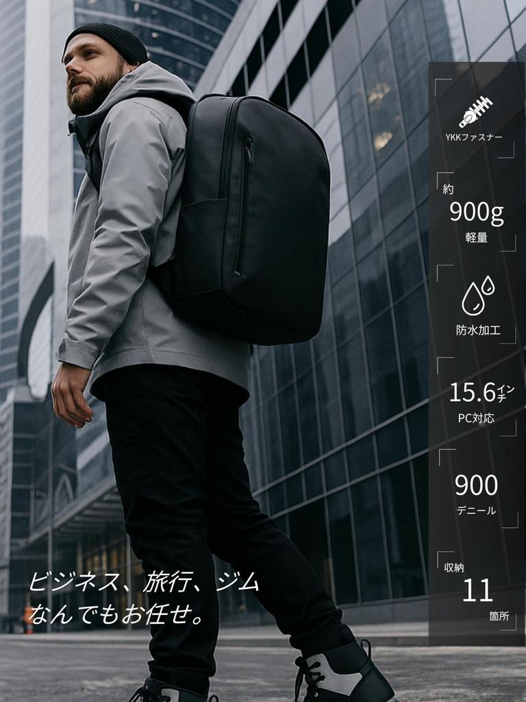 Celadel Metro Model Business Backpack for Men, Water-Repellent, Fits 15.6-inch Laptops, Lightweight, Large Capacity, Slim Design for Commuting,