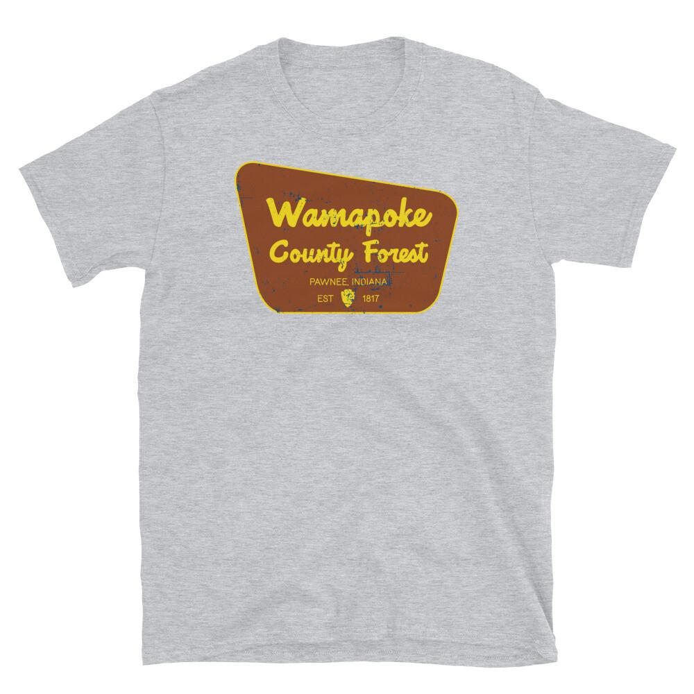 Parks & Recreation Pawnee Wamapoke County Forest Short-Sleeve Unisex T-Shirt S разноцветный