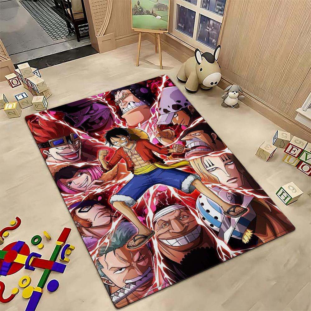 Straw Hat Pirates' Adventure Rectangular Rug Soft Nonslip Carpet For Living Room Play Area Hallway Home Decor Memorial Gift