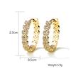 ZAKOL Elegant Micro Paved Zircon Big Hoop Earring for Women Luxury Bridal Wedding Engagement Party Zircon