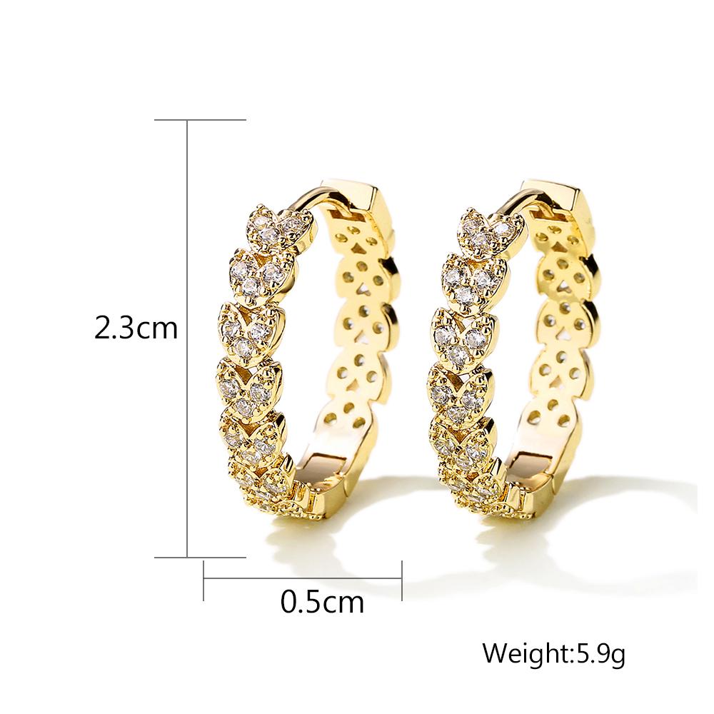 ZAKOL Elegant Micro Paved Zircon Big Hoop Earring for Women Luxury Bridal Wedding Engagement Party Zircon