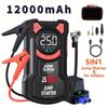 5-i-1 Multifunksjonell Luftpumpe Jump Starter med Luftkompressor 3000A Topp/150PSI Batteri Jump Starter Digital Dekkinflator