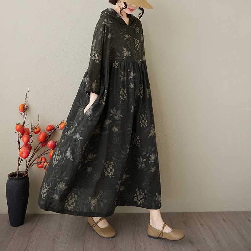 Summer Hooded Dress Plus Size