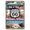 Alte Route 66 Blechschilder Get Your Kicks on US 66 Metallposter Vintage Wandkunst Dekoration für Garage Club Wohnzimmer Zuhause