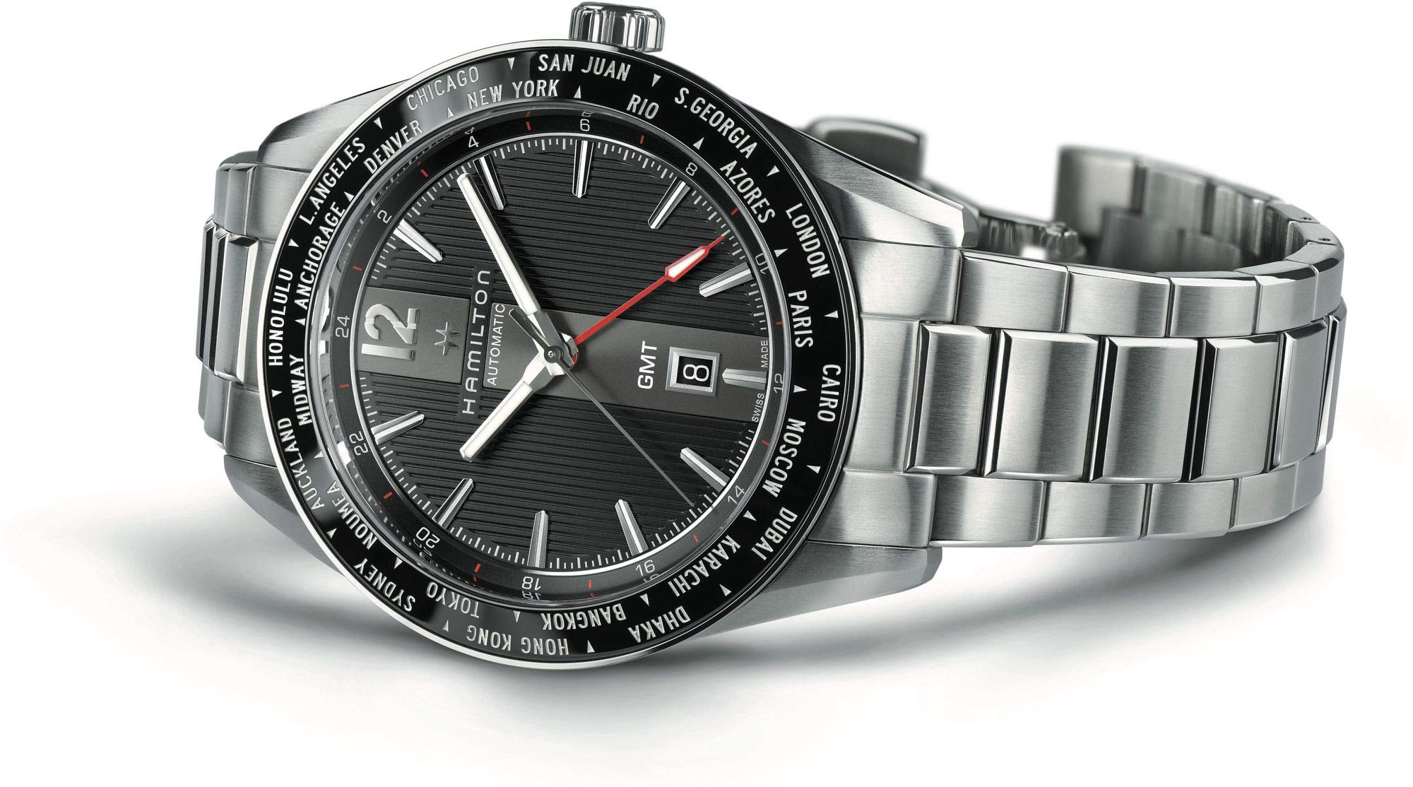 

HAMILTON Watch Broadway GMT Auto GMT 2018 Limited Model H43725131 46mm Imported [Hamilton] (Broadway Auto) Men s [Regular Product]