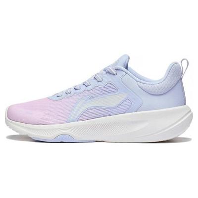 LiNing Languang Lightweight Shock Absorption Non-Slip Wear-Resistant Breathable Rebound Low-Top Badminton Shoes Women Shoes Blue Pink AFVT012-1