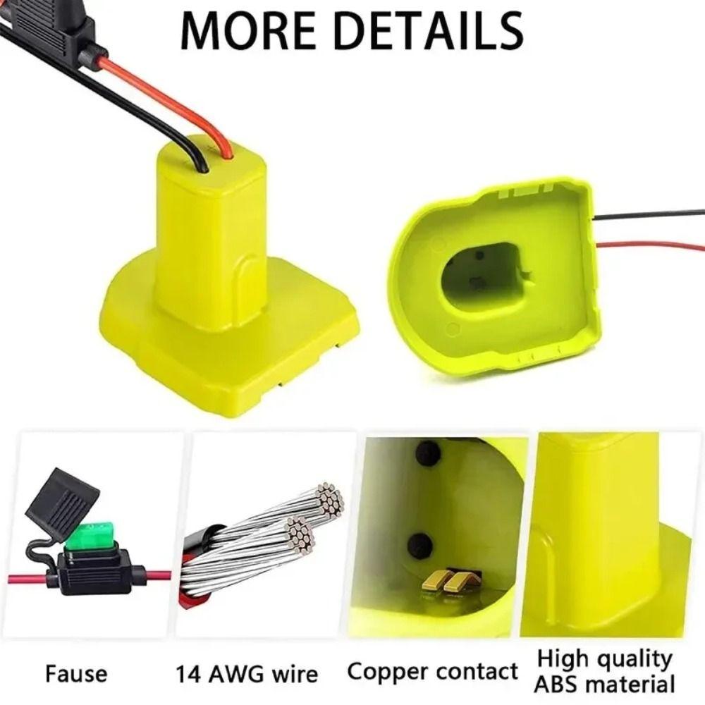 With Fuse Switch Power Wheels Adapter 12AWG Wire DIY Adapter Battery Adapter Connector  18V Battery