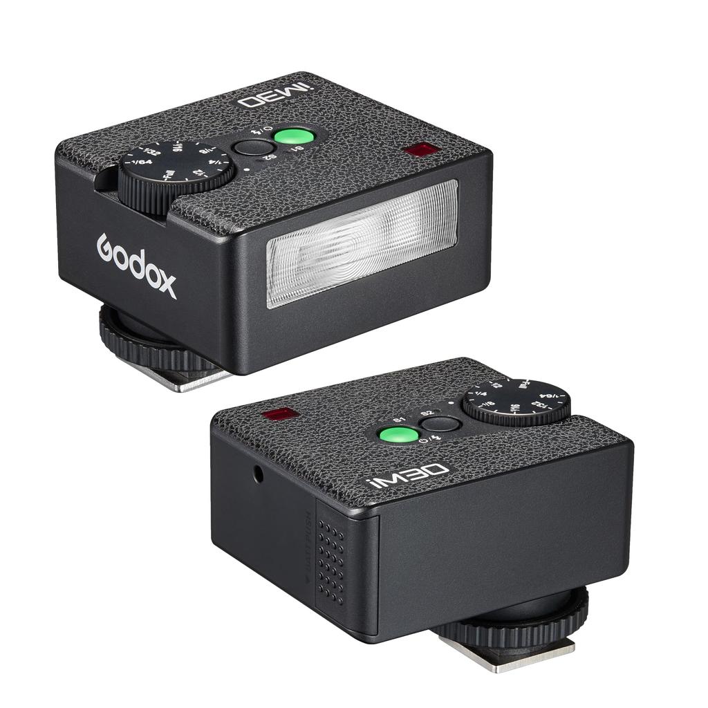 Godox Flash IM30 Camera Pocket 6500K 200K Color 7 Power Levels 15 Guide Indexes Flash, ± Temperature, S1/S2 Dimming, (1/64~1/1), (ISO 100, Metric)
