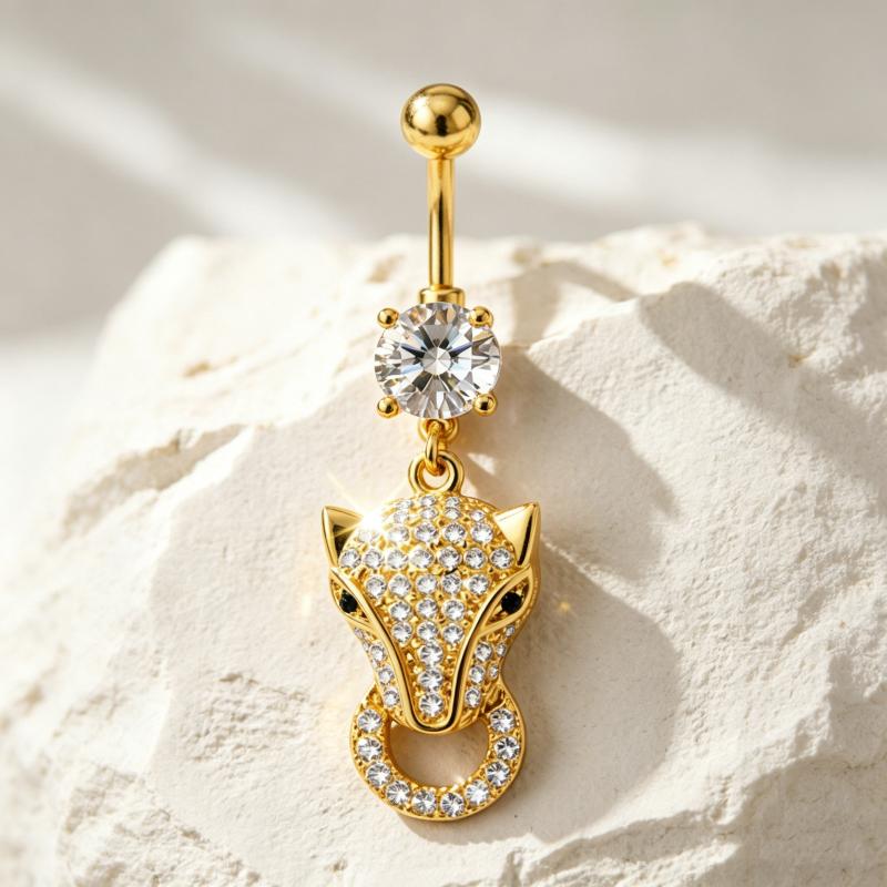 1Pcs Belly Button Rings Stainless Steel Leopard Navel Piercing Sexy Belly Rings Body Piercing Jewelry Navel Rings