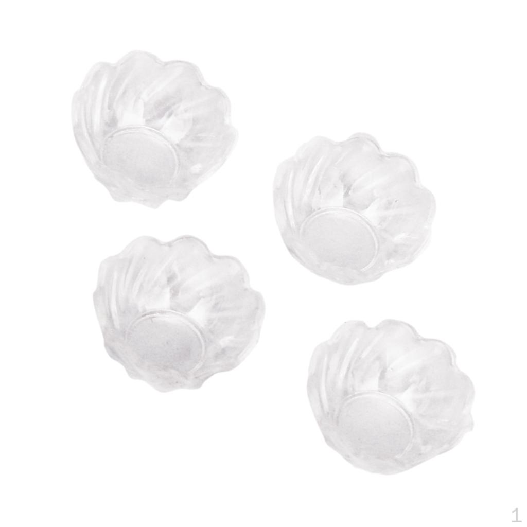 

1/12 прозрачная ваза для фруктов с рифлеными краями, миниатюрный кухонный аксессуар для кукольного домика