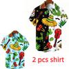Vintage Fashion Men's Shirt Mexican Style 3D Printing Shirt Hawaiian Beach Vacation Clothing Men's Street Style Shirt Daily Men's and Women's Shirt