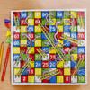 Snake and Ladder Chess Game Folding Fun Chess Board Game Portable Travel Game Set for Family Kids Parties Travel
