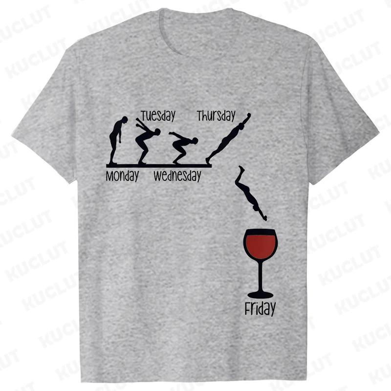 Funny T-Shirts for Men Drinking Lover Y2k Tops Oversized Clothing Short Sleeve Friends Friday Beer Day Weekend Party Streetwear