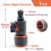 16mm Ball Valve Hose Adapter Quick Connector Connect Repair Coupling Joint Extender Garden Irrigation Tubing Stop Water Shut Off