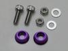 Creative Factory Posh 200382 Posh License Plate Cap Bolt & Nut Purple