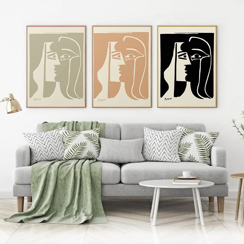 Picasso Kiss Art Bullfight Square Don Quixote Museum Exhibition Poster Wall Hanging Pablo Home Decor Accessories Canvas Painting