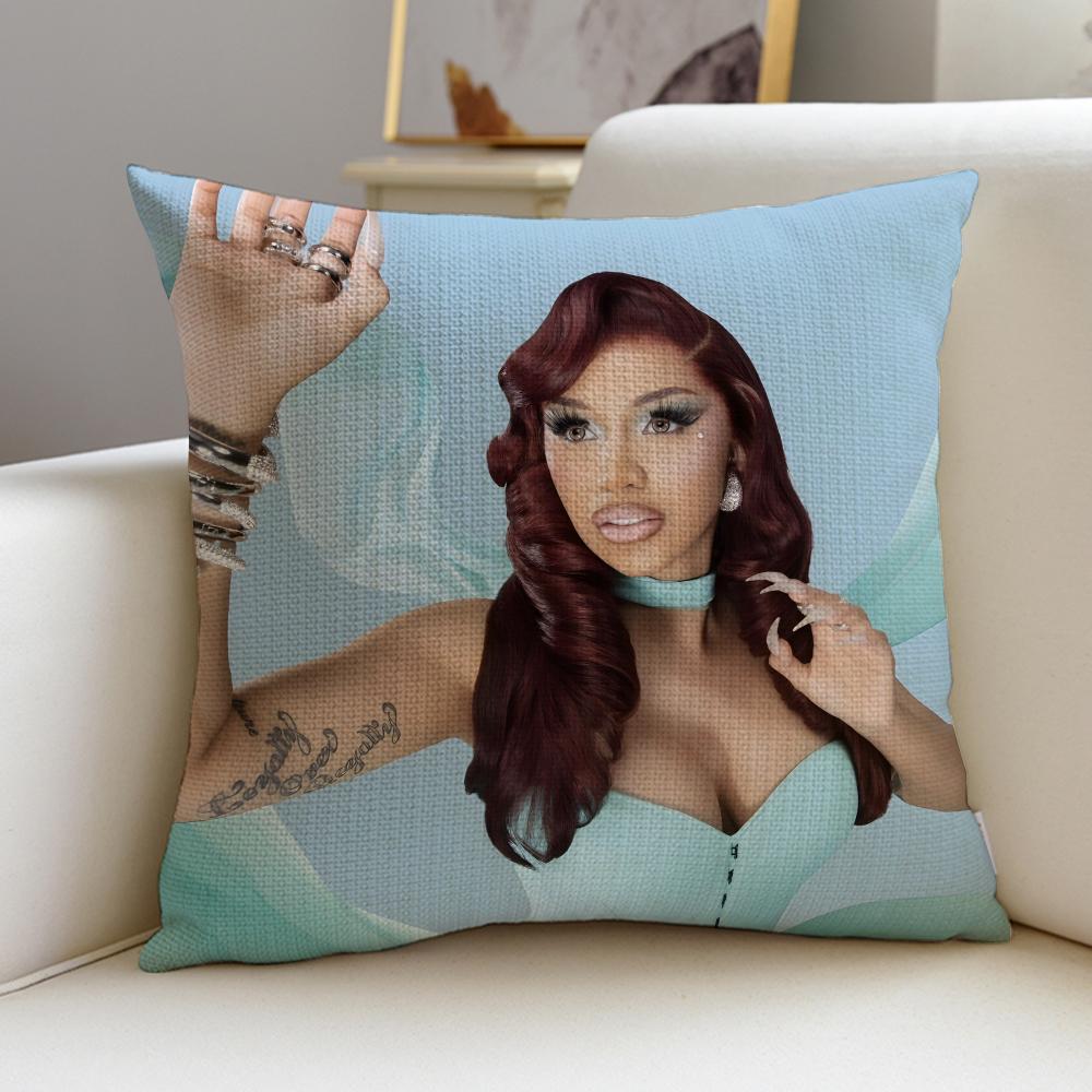 HipHop BBCardi BS Cushion Cover Breathable and skinfriendly linen pillowcase square removable and washable cushion
