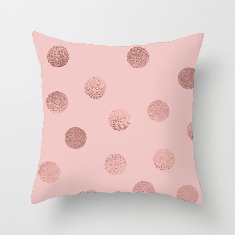 New Pink Marble Ultra-short Velvet Pillowcase Home Sofa Car Cushion Cover Can Be Selected for Your Own Pattern