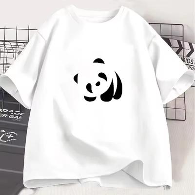 Bedrucktes Panda-Cartoon-T-Shirt für Damen, lässiges Hip-Hop-Harajuku-T-Shirt, entspanntes T-Shirt