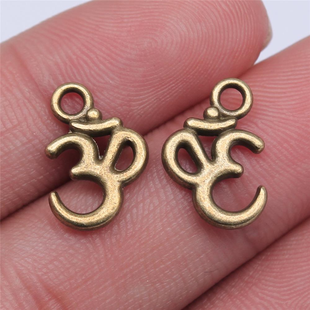 20pcs OM Charms Beads For Jewelry Making DIY Craft Handmade Pendant Cute Bracelet Earrings Necklace Jewelry Findings