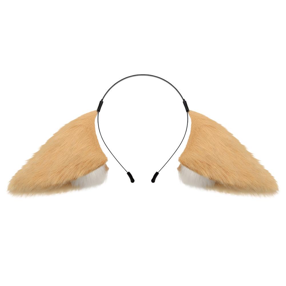 Fox spirit, Little Red Riding Hood plush fox ear headband, realistic animal ear, 3D headband cos Concession event props and accessories
