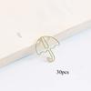 30pcs Umbrella Shape Paper Clip Creative Cute Bookmark Metal Color Cartoon Paper Clips for Planner Office Stationery