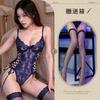 Night Ting Xiang Large Size Sexy Lace Hollow Strap Steel Rim Suspender Shape Bodysuit Sex Underwear
