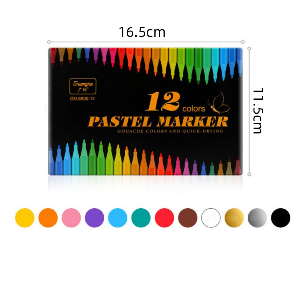 

12/24/36 Colors Acrylic Pastel Marker Pen Art creation,Coloring,Graffiti,Glass,Ceramic,Wood, Wetal,Acrylic Painting Art Supplies