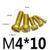M 2,5 3 4 5 6 8 10 12 Metrisch X 4-25mm Länge Messing Senkkopf Schlitzschraube Bolzen