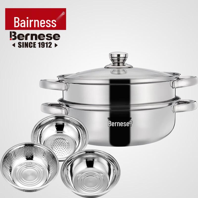 Bernice Premium Classic Stainless Steel 4-Piece Cookware Set