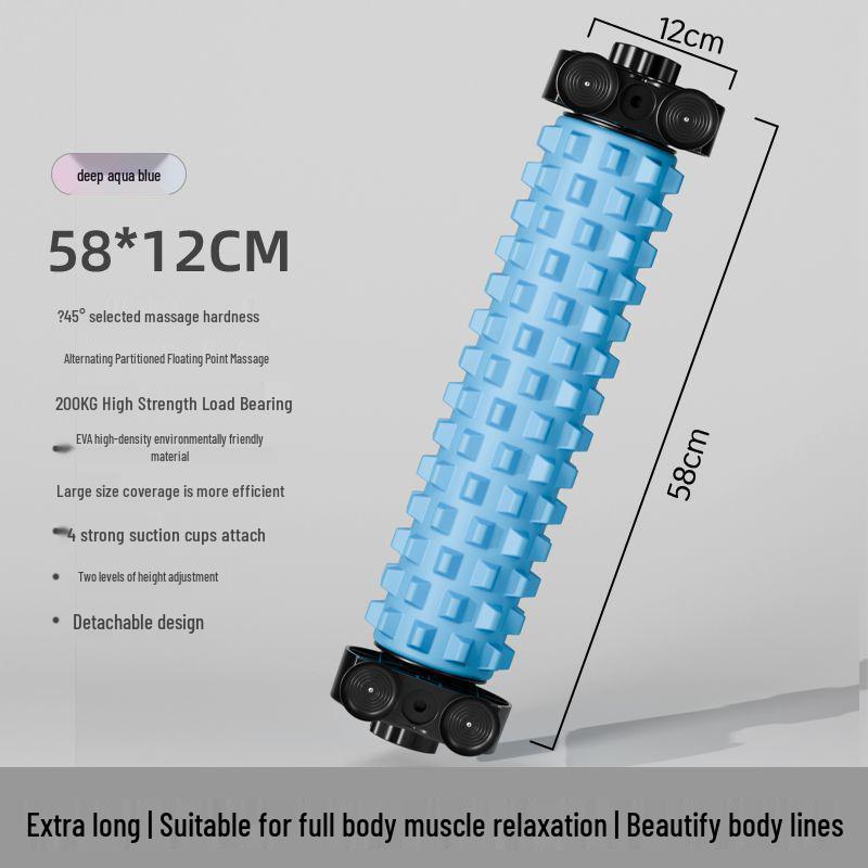 Detachable Foam Roller: Suction Cup Bracket, Yoga Column, Slim Legs, Massage, Relaxation, Fitness.