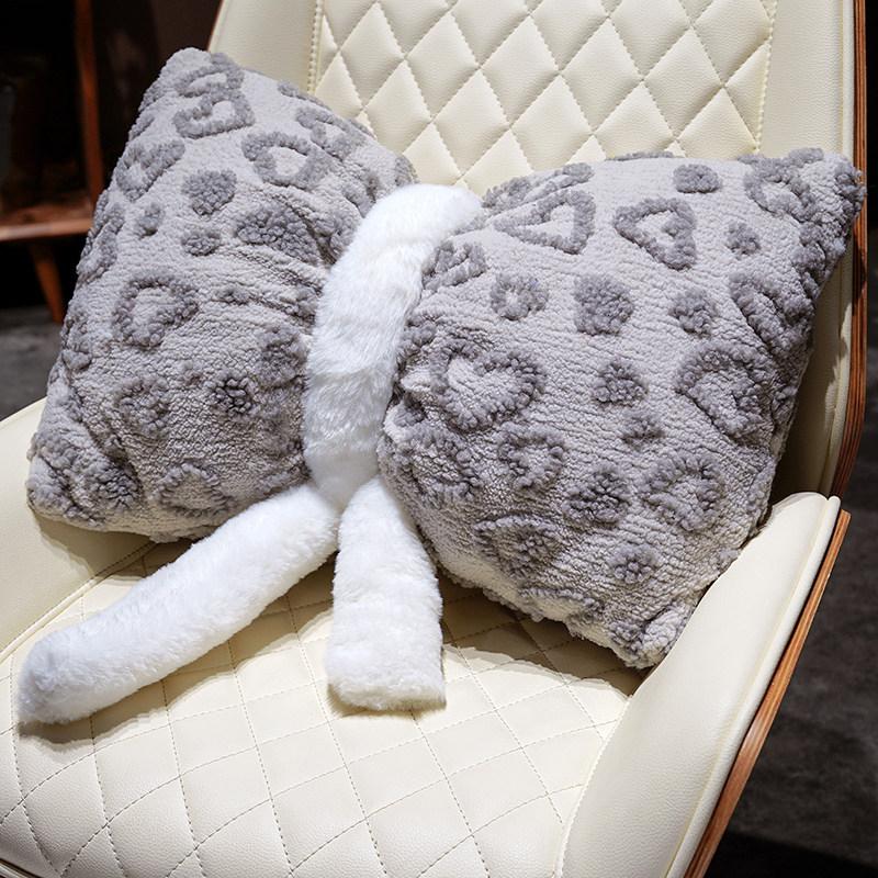 Non-Toxic Love Heart Bowknot Sofa Cushion Valentine'S Day Bow Stuffed Plush Throw Pillow Comfortable Hugging Pillow Couple Princess Gifts