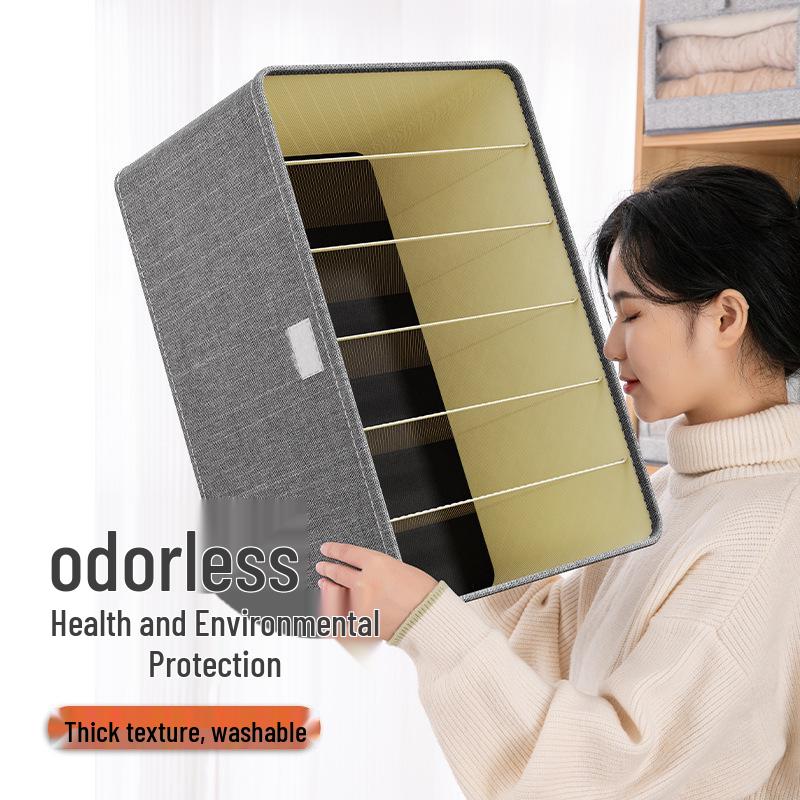 Foldable Cationic PP Storage Box with Lid for Clothes and Pants Organization