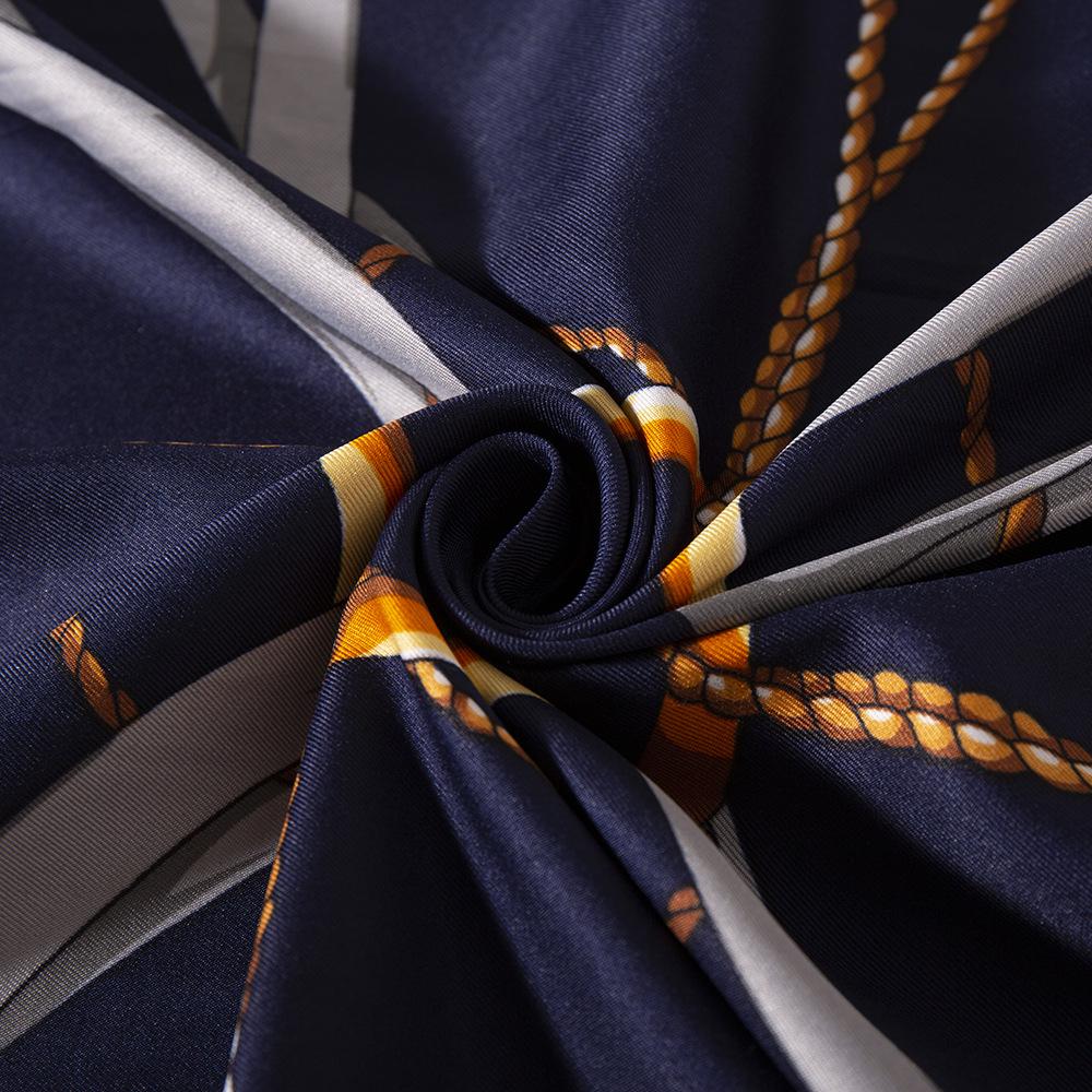 130cm European Retro Palace Printing Square Scarf Women Multi-Purpose Imitation Silk Four Season Travel Scarf and Shawl