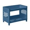 2 Tier Desktop Shelf Plastic Desktop Storage Organizer Rack for Bedroom Dorm Office Navy Blue