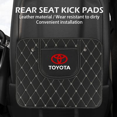 Leather Anti-Kick Pad Car Waterproof Seat Back Protector Cover Storage Bag For Toyota Yaris Hilux Prius Avensis Auris Corolla FJ8 Hlpg5