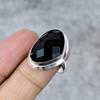 Black Spinel Gemstone Handmade 925 Sterling Silver Jewelry Ring Size 9 M-261
