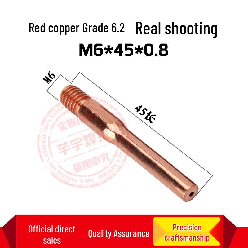 MIG Welder Contact Tip for Gas Shielded CO2 Gun - 0.8/1.0/1.2 Feed Wire