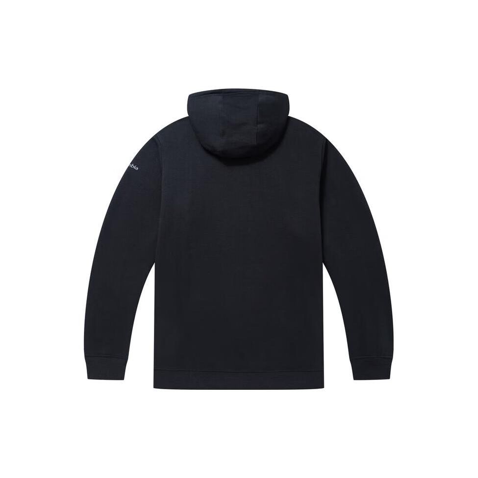 Columbia Sweat à capuche décontracté respirant pour homme avec logo imprimé sur la poitrine Sweatshirt Noir JE1600-017