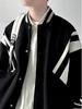 Men's Retro Color-Block Baseball Jacket - Spring/Fall High-Street Style, Cool Hipster Flight Jacket for Couples