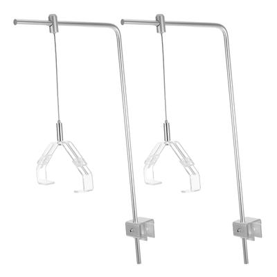2 stuks Aluminiumlegering Vis Tank Licht Rek Aquarium Hanger Vis Tank Lamp Houder Licht Beugel Verhoger Verstelbare Hoogte Accessoires