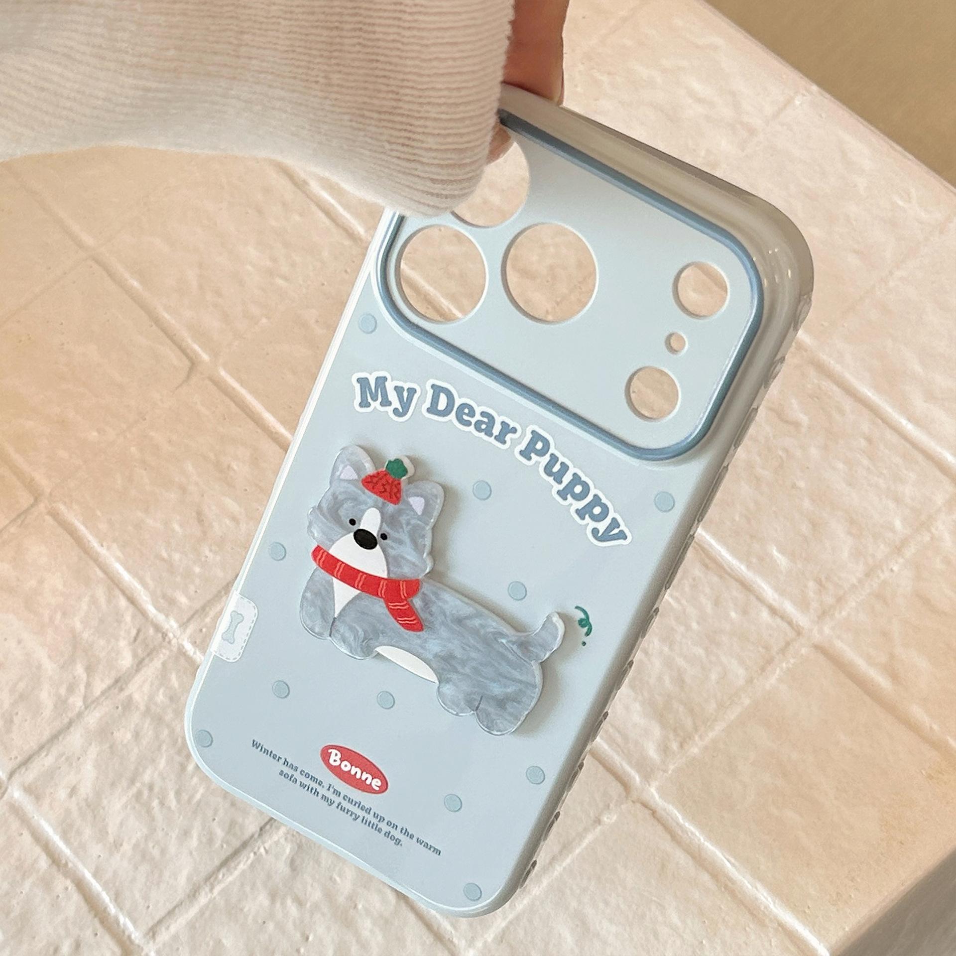 

Shell Pattern Cartoon Puppy Suitable for Iphone17 for Apple 16promax Mobile Phone Case 13 Three-dimensional 14 Soft 15 Christmas 12/12pro