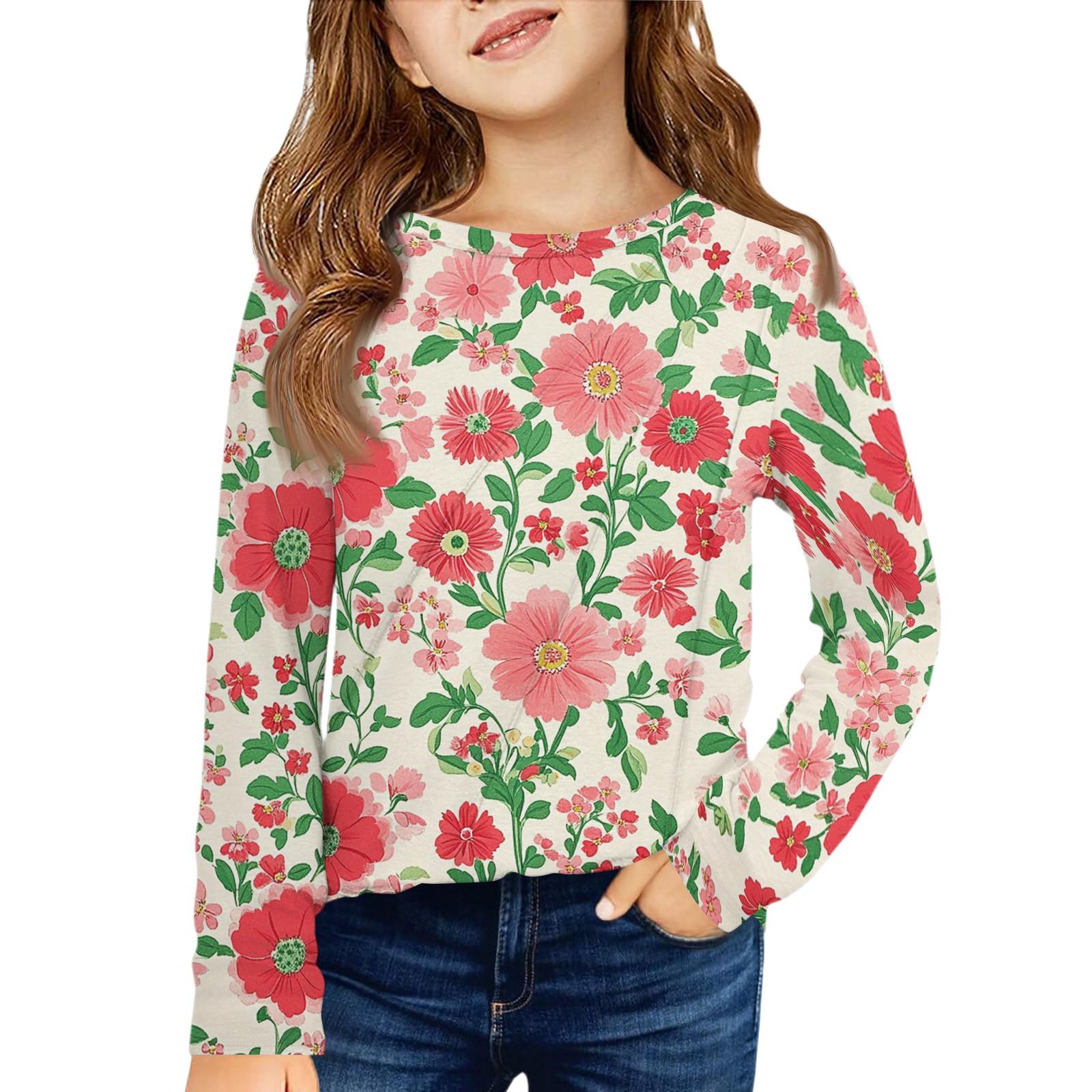 

Девичья футболка с длинным рукавом - Плиссированный круглый вырез, повседневный топ 150 киноварь