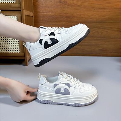 Kleine witte schoenen dames nieuwe campus student panda schoenen dames kleurafstemming casual schoenen dames verhogende dikke zool schoenen