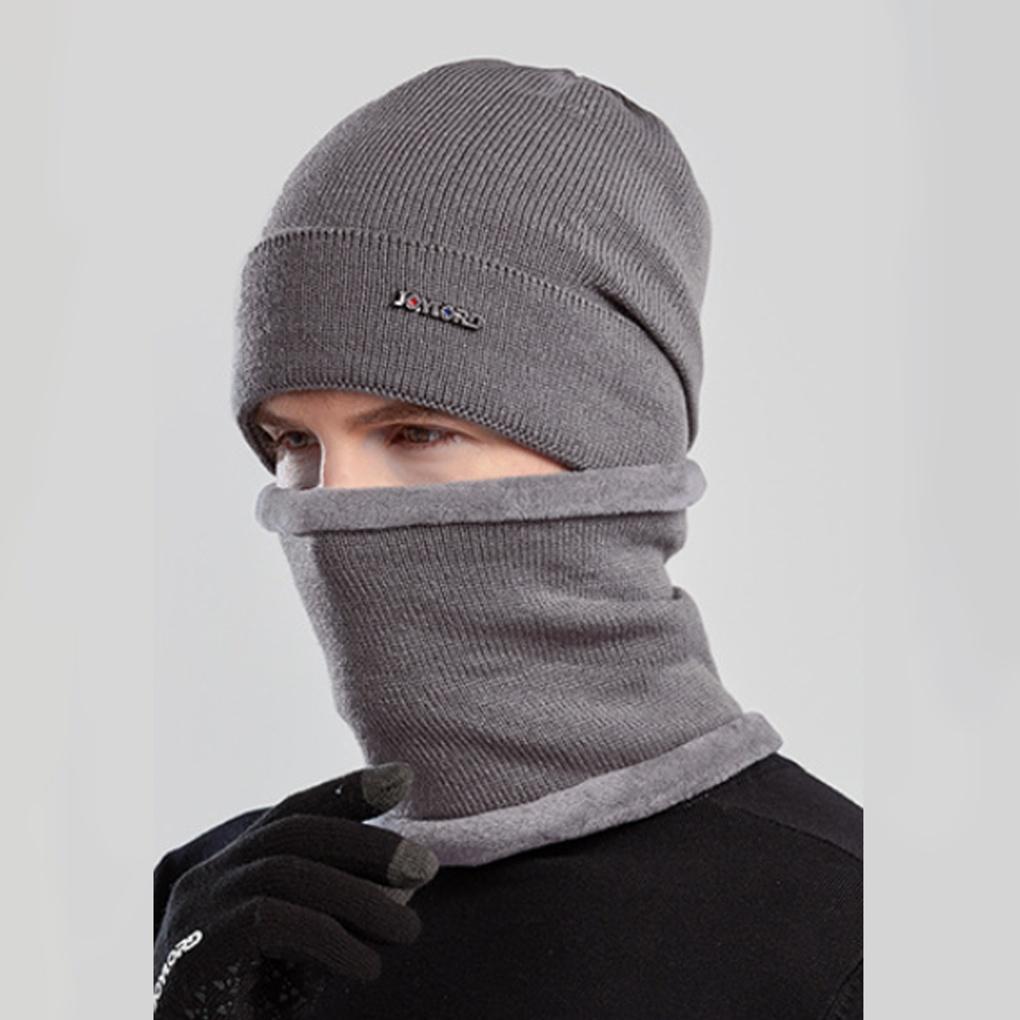 

Зимний теплый вязаный шарф-манишка, комплект шапка-бини тоши